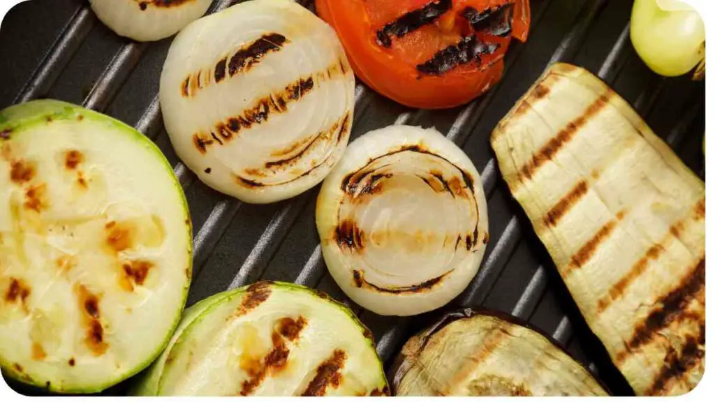 grilled vegetables on the grill